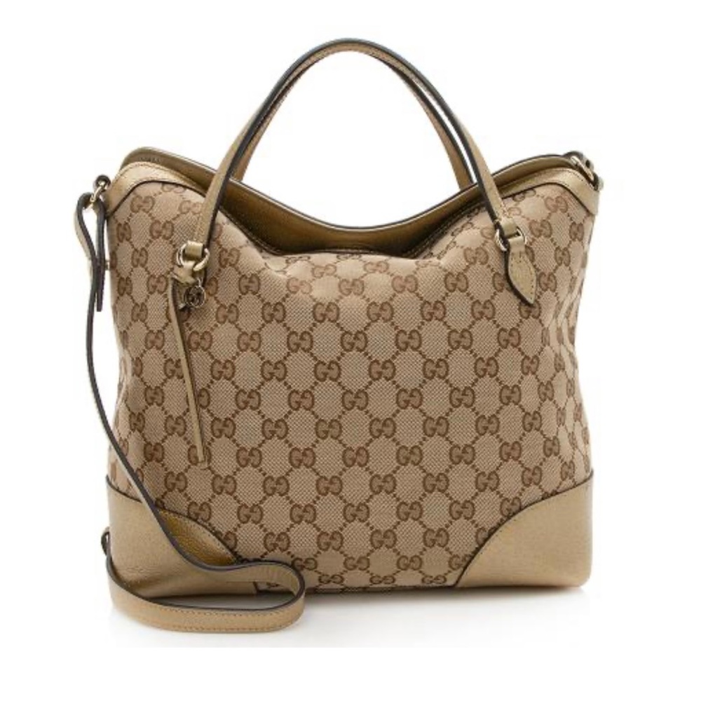 Gucci Bree Canvas and Leather Tote